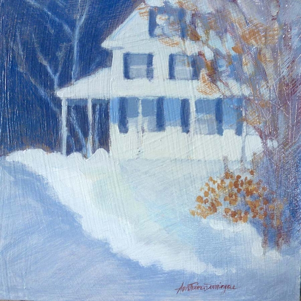 Click here to view Side Porch Snow Dunbarton by Ann Trainor Domingue