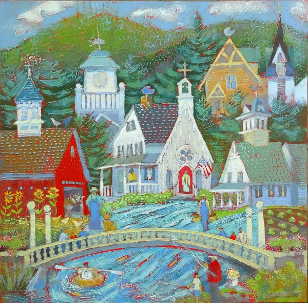 Click here to view Village at the Base of the Uncs by Ann Trainor Domingue