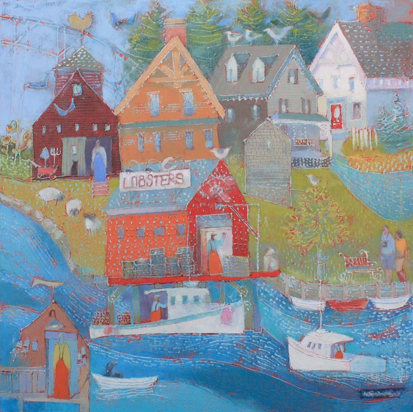 Click here to view Village and Farm on the Bay by Ann Trainor Domingue