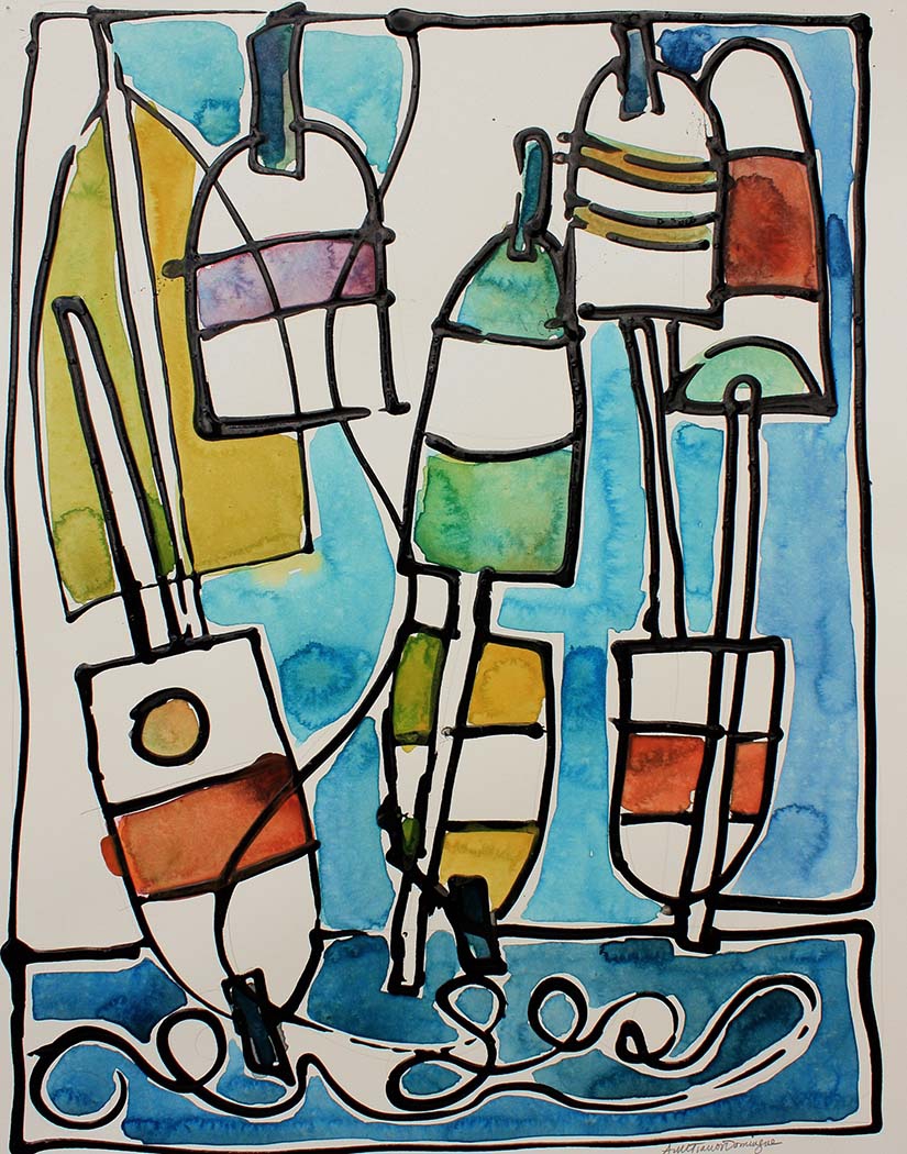 Click here to view Fishing Buoys Color by Ann Trainor Domingue