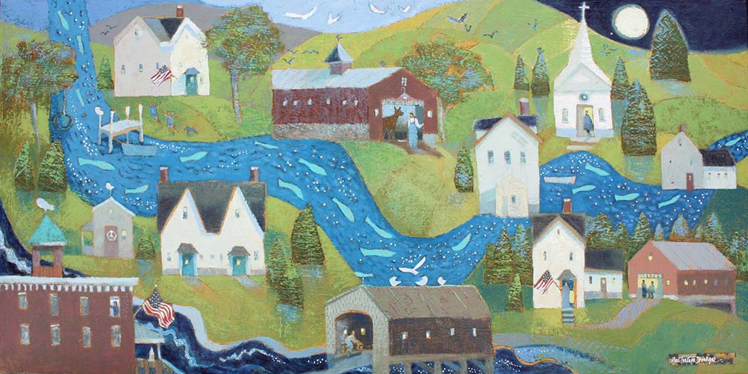 Click here to view Village Life by the River by Ann Trainor Domingue