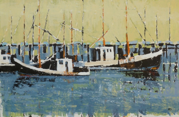Click here to view Lined Up in Blues by Ann Trainor Domingue