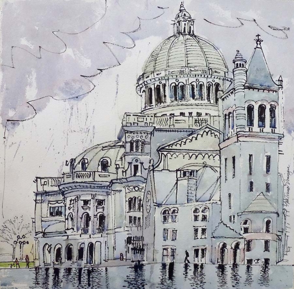 Click here to view Raindrops Reflections, Christian Science Center, Boston by Ann Trainor Domingue